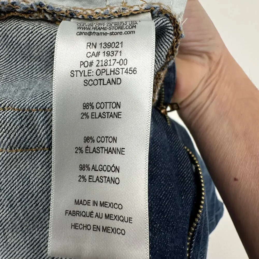 EUC Frame Le High Straight Sz 28 Medium Blue Scotland Wash Comfort Premium